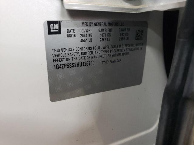 1G4ZP5SS2HU126780 - 2017 BUICK LACROSSE ESSENCE WHITE photo 12