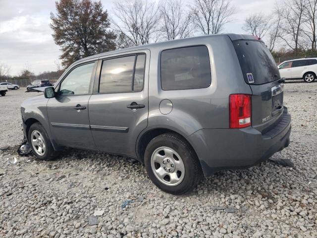 5FNYF4H26CB077668 - 2012 HONDA PILOT LX GRAY photo 2