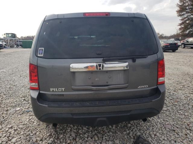 5FNYF4H26CB077668 - 2012 HONDA PILOT LX GRAY photo 6