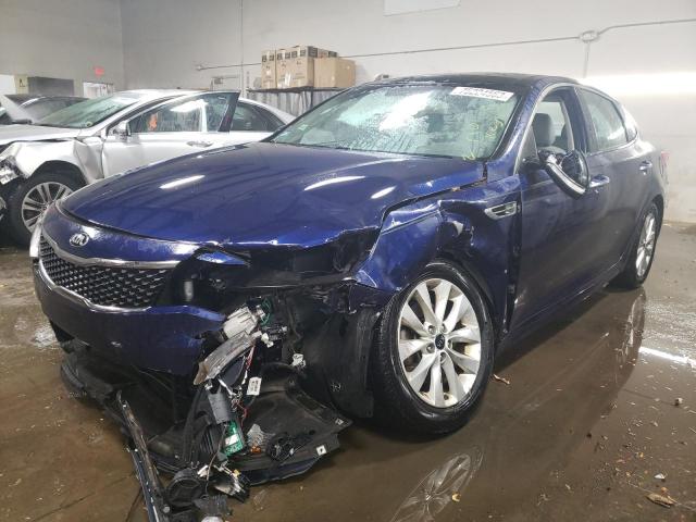 5XXGU4L35GG092179 - 2016 KIA OPTIMA EX BLUE photo 1