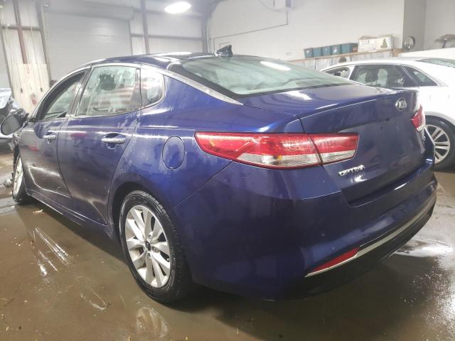 5XXGU4L35GG092179 - 2016 KIA OPTIMA EX BLUE photo 2