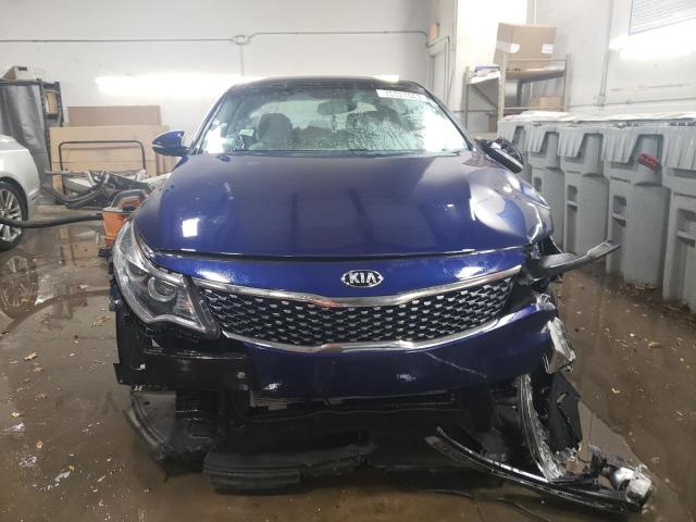 5XXGU4L35GG092179 - 2016 KIA OPTIMA EX BLUE photo 5