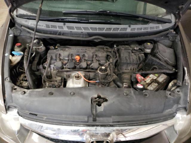 2HGFA16639H007429 - 2009 HONDA CIVIC LX-S Մոխրագույն լուսանկար 11