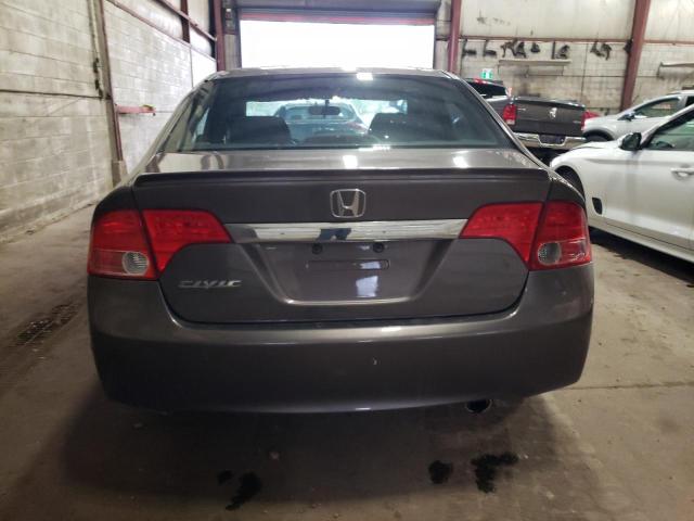 2HGFA16639H007429 - 2009 HONDA CIVIC LX-S Մոխրագույն լուսանկար 6