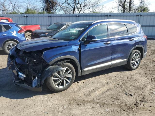 5NMS5CAD5KH007963 - 2019 HYUNDAI SANTA FE LIMITED BLUE photo 1