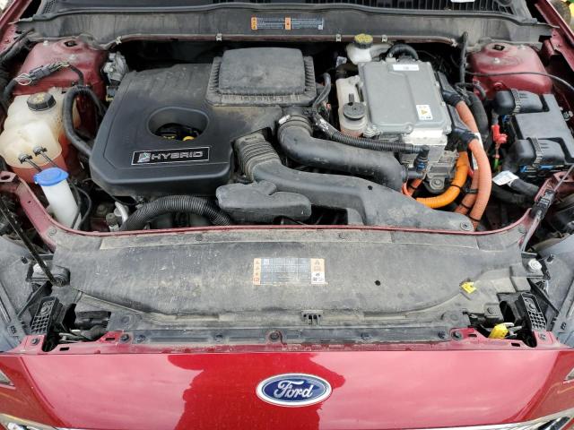 3FA6P0LU2KR220690 - 2019 FORD FUSION SE RED photo 11