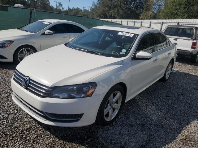 1VWBP7A38CC004254 - 2012 VOLKSWAGEN PASSAT SE WHITE photo 1