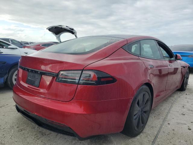 5YJSA1E53PF521709 - 2023 TESLA MODEL S RED photo 3