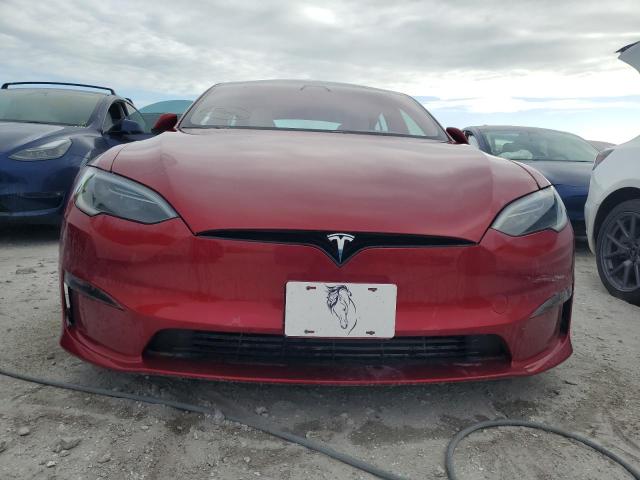 5YJSA1E53PF521709 - 2023 TESLA MODEL S RED photo 5