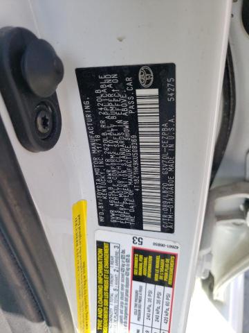 4T1BZ1HK9KU508369 - 2019 TOYOTA CAMRY XSE 白色 照片 12