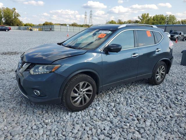 5N1AT2MVXEC816339 - 2014 NISSAN ROGUE S BLUE photo 1