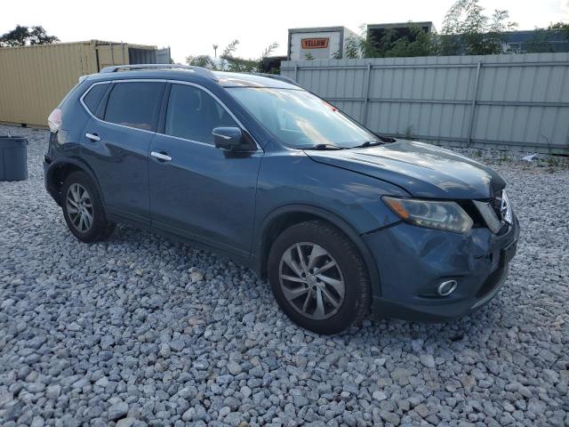 5N1AT2MVXEC816339 - 2014 NISSAN ROGUE S BLUE photo 4