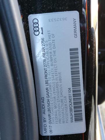 WAUH3BFCXJN031104 - 2018 AUDI A6 PRESTIGE შავი ფოტო 12