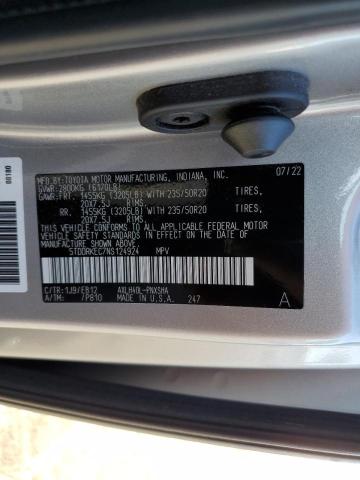 5TDDRKEC7NS124924 - 2022 TOYOTA SIENNA XSE GRAY photo 13