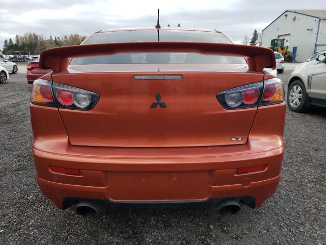 JA32V6FV2BU608080 - 2011 MITSUBISHI LANCER RALLIART ORANGE photo 6