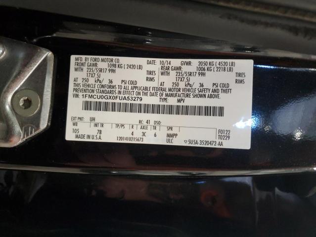 1FMCU0GX0FUA53279 - 2015 FORD ESCAPE SE BLACK photo 13