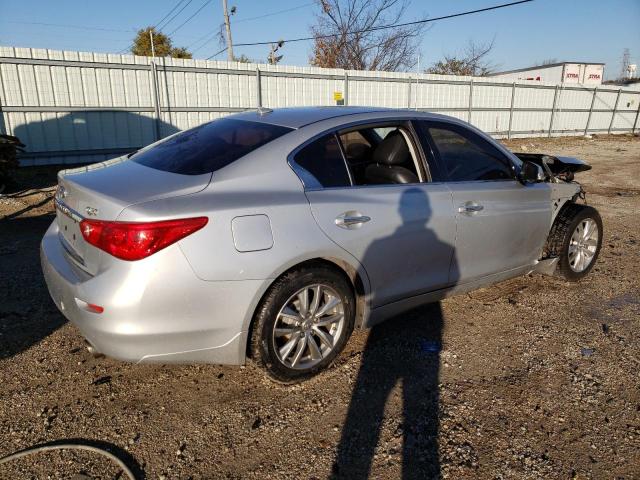 JN1BV7AR4EM699880 - 2014 INFINITI Q50 BASE SILVER photo 3