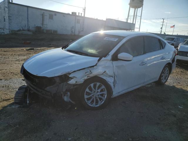 3N1AB7AP1KY431168 - 2019 NISSAN SENTRA S WHITE photo 1