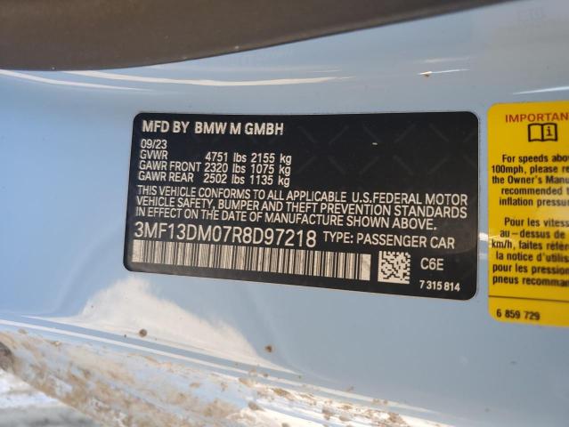 3MF13DM07R8D97218 - 2024 BMW M2 BLUE photo 12