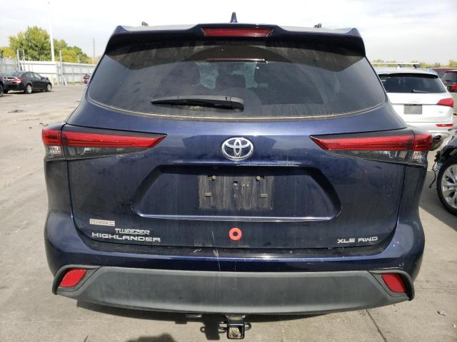 5TDHZRBH2NS570666 - 2022 TOYOTA HIGHLANDER XLE BLUE photo 6