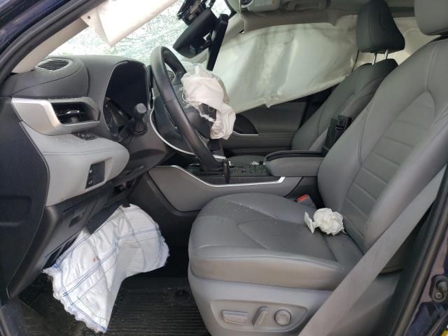 5TDHZRBH2NS570666 - 2022 TOYOTA HIGHLANDER XLE BLUE photo 7