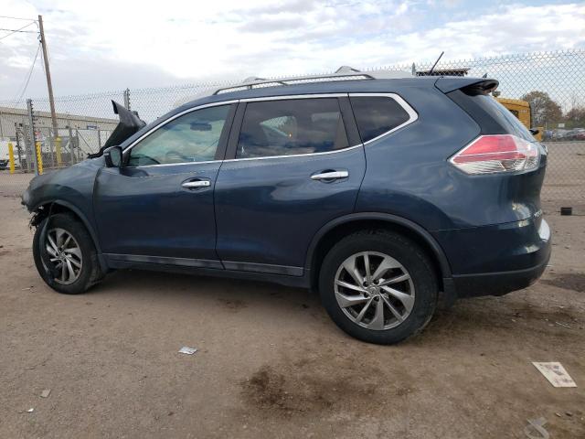 5N1AT2MV9EC855939 - 2014 NISSAN ROGUE S BLUE photo 2