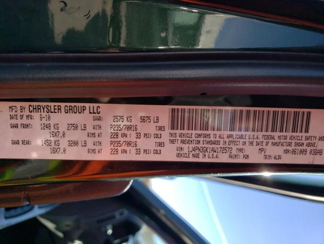 1J4PN3GK1AW172572 - 2010 JEEP LIBERTY RENEGADE GREEN photo 14