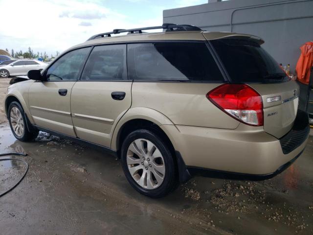 4S4BP61C387316958 - 2008 SUBARU OUTBACK 2.5I TAN photo 2