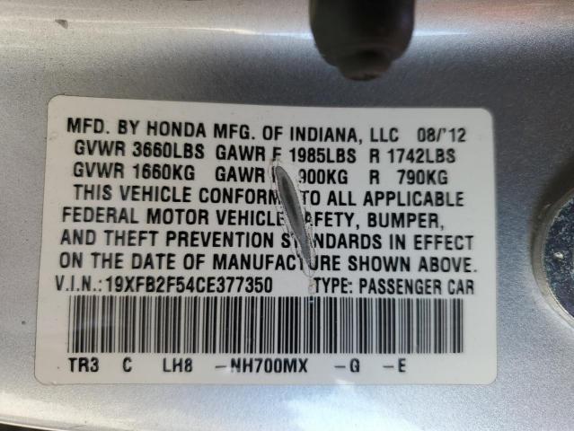 19XFB2F54CE377350 - 2012 HONDA CIVIC LX SILVER photo 12