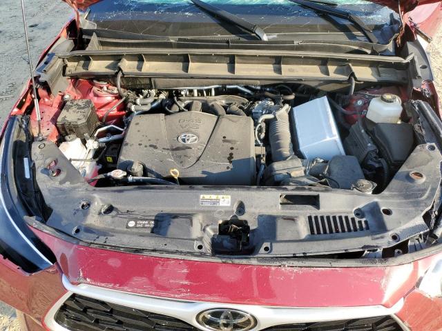 5TDGZRAHXNS546029 - 2022 TOYOTA HIGHLANDER XLE RED photo 12