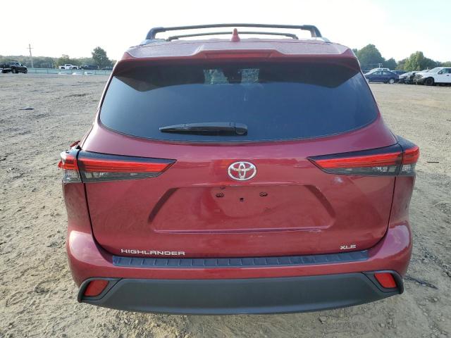 5TDGZRAHXNS546029 - 2022 TOYOTA HIGHLANDER XLE RED photo 6