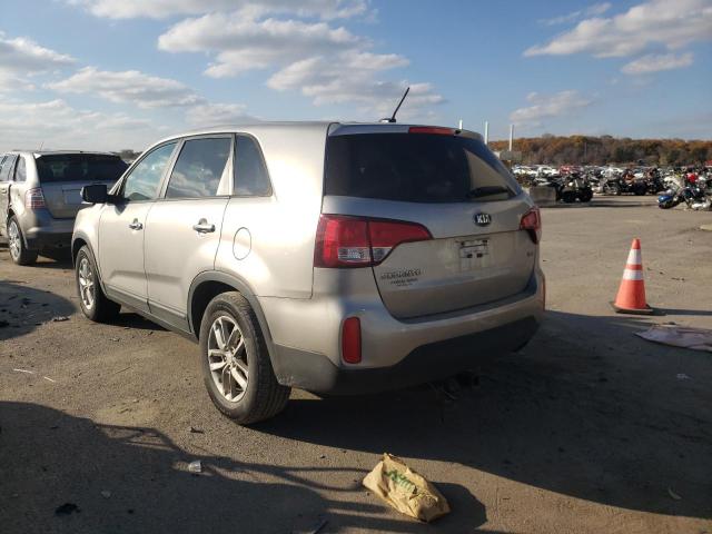 5XYKT3A67EG543741 - 2014 KIA SORENTO LX SILVER photo 2