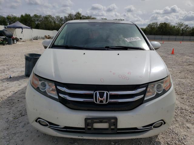 5FNRL5H91EB010480 - 2014 HONDA ODYSSEY TOURING WHITE photo 5