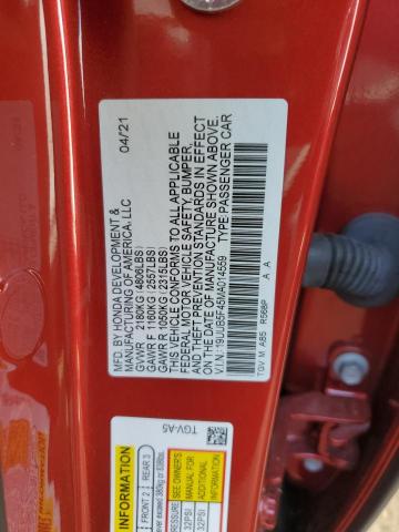 19UUB5F45MA014559 - 2021 ACURA TLX TECHNOLOGY 红色 照片 12