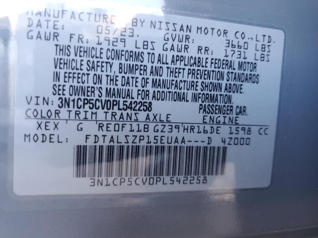 3N1CP5CV0PL542258 - 2023 NISSAN KICKS SV SILVER photo 13