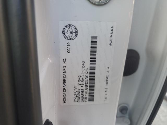 19UUB3F6XLA801236 - 2020 ACURA TLX TECHNOLOGY WHITE photo 12