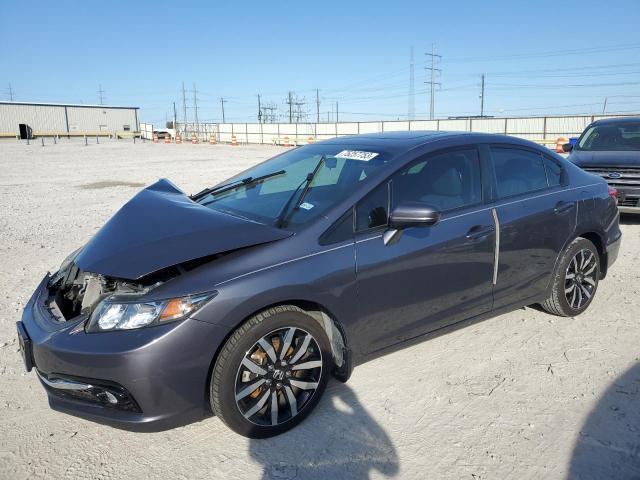 2HGFB2F95FH529973 - 2015 HONDA CIVIC EXL GRAY photo 1