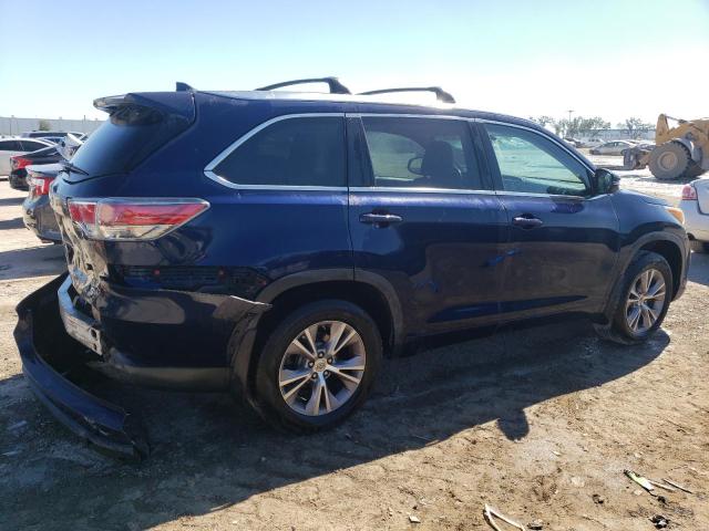 5TDJKRFH4FS107882 - 2015 TOYOTA HIGHLANDER XLE BLUE photo 3