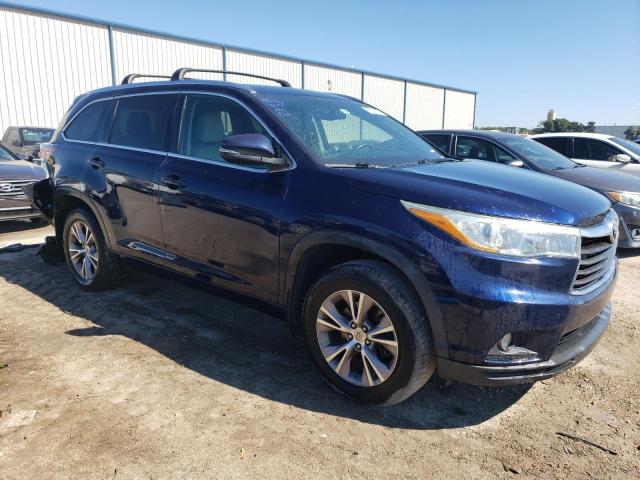 5TDJKRFH4FS107882 - 2015 TOYOTA HIGHLANDER XLE BLUE photo 4
