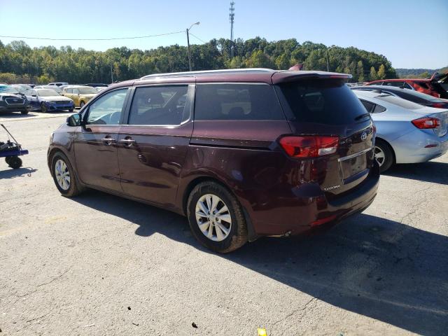 KNDMB5C19G6145025 - 2016 KIA SEDONA LX MAROON photo 2