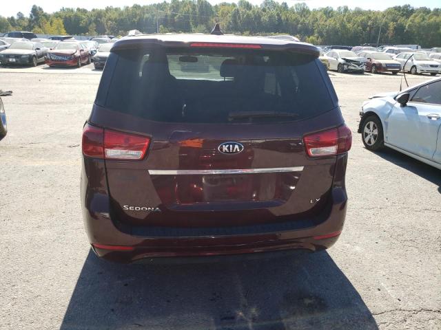 KNDMB5C19G6145025 - 2016 KIA SEDONA LX MAROON photo 6