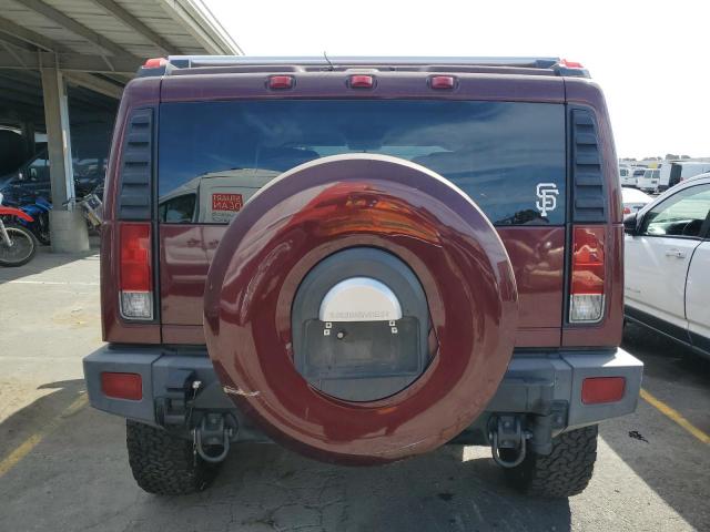 5GRGN23U57H102382 - 2007 HUMMER H2 MAROON photo 6