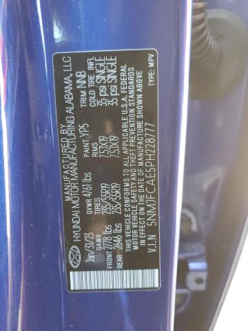 5NMJFCAE5PH228777 - 2023 HYUNDAI TUCSON SEL BLUE photo 14