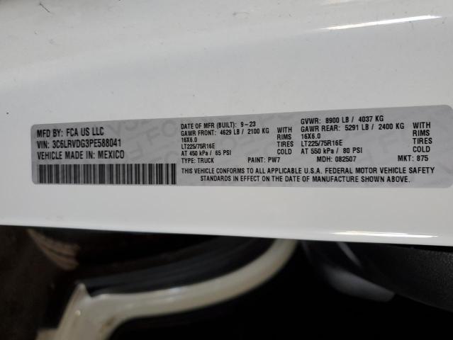 3C6LRVDG3PE588041 - 2023 RAM PROMASTER 2500 HIGH Weiß Foto 13