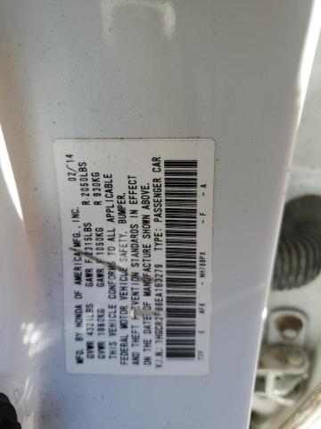 1HGCR2F86EA163279 - 2014 HONDA ACCORD EXL 白色 照片 12
