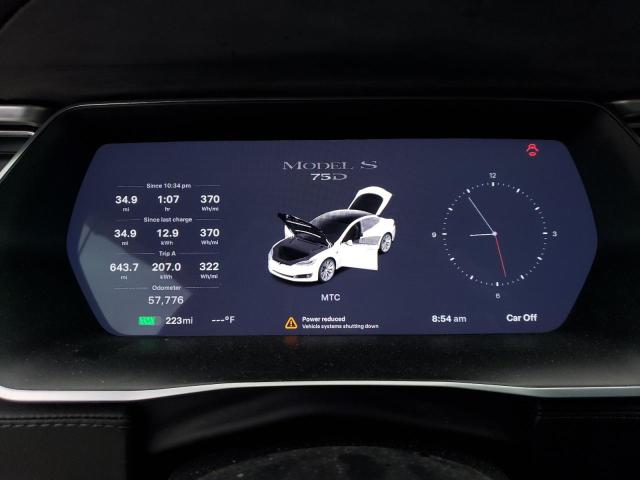 5YJSA1E2XHF208745 - 2017 TESLA MODEL S Սպիտակ լուսանկար 9