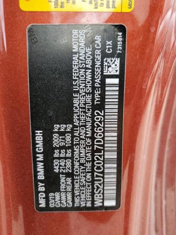 WBS2U7C02L7D66292 - 2020 BMW M2 COMPETITION ORANGE photo 13