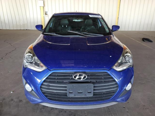 KMHTC6AE9DU175388 - 2013 HYUNDAI VELOSTER TURBO BLUE photo 5