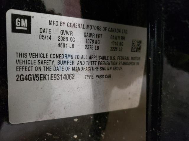 2G4GV5EK1E9314062 - 2014 BUICK REGAL 黑色 照片 12