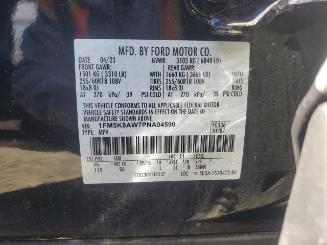 1FM5K8AW7PNA04590 - 2023 FORD EXPLORER POLICE INTERCEPTOR 双色 照片 13